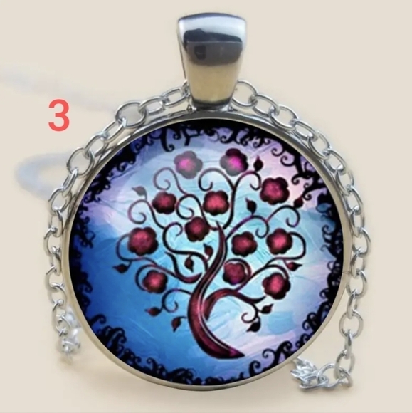 🎉5 For $15🎉COLORFUL Tree Pendant Necklace - Picture 3 of 6